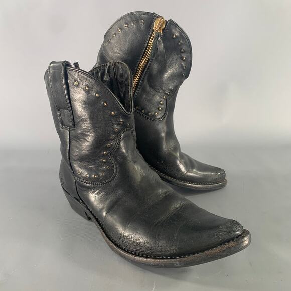 Golden Goose Shoes - GOLDEN GOOSE Size 8 Black Leather Western Boots